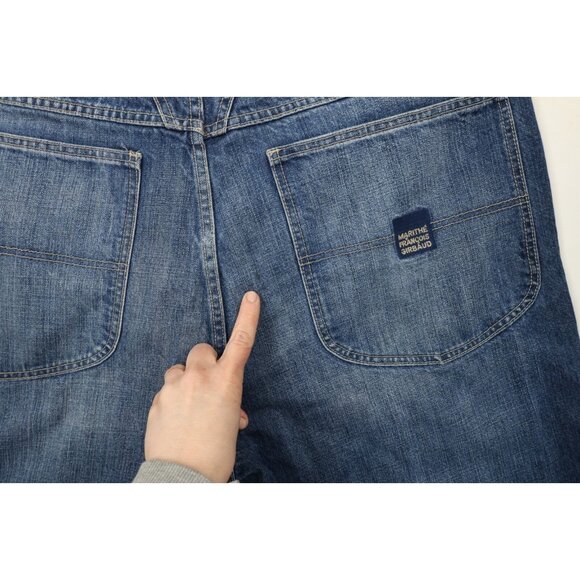 Vintage 90s Marithe Francois Girbaud Mens 40x32 Baggy Fit Wide Leg Denim Jeans - Picture 12 of 15